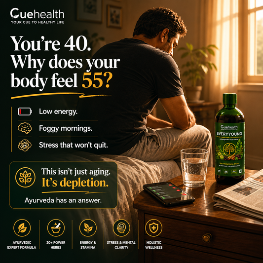 Cuehealth EverYoung Brand Ayurvedic Herbal Liquid - 20+ Traditional Herbs (500ml)