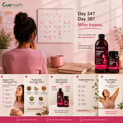 Cuehealth Women's Daily Comfort Ayurvedic Kit - Traditional Tablet & Herbal Syrup Blend