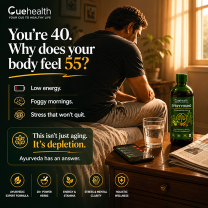 Cuehealth EverYoung Brand Ayurvedic Herbal Liquid - 20+ Traditional Herbs (500ml)