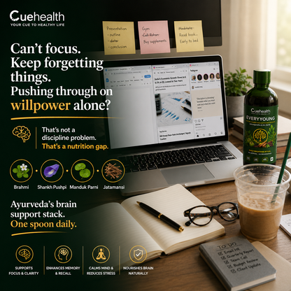Cuehealth EverYoung Brand Ayurvedic Herbal Liquid - 20+ Traditional Herbs (500ml)
