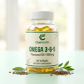 Cuehealth Omega 3-6-9 Flaxseed Oil 1000mg Softgels – Heart, Brain & Joint Support (60 Softgels)