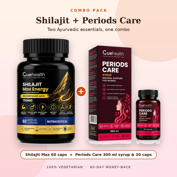 Cuehealth Shilajit + Periods Care Combo