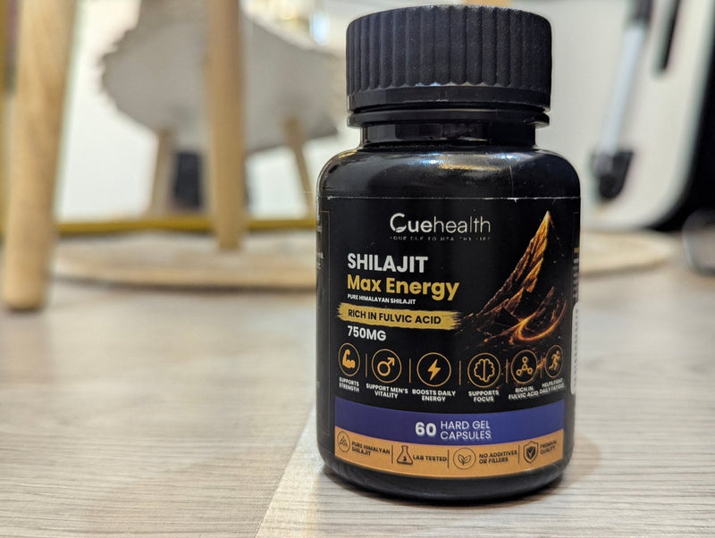 Cuehealth Shilajit Max Energy bottle shared by Vivek Singh